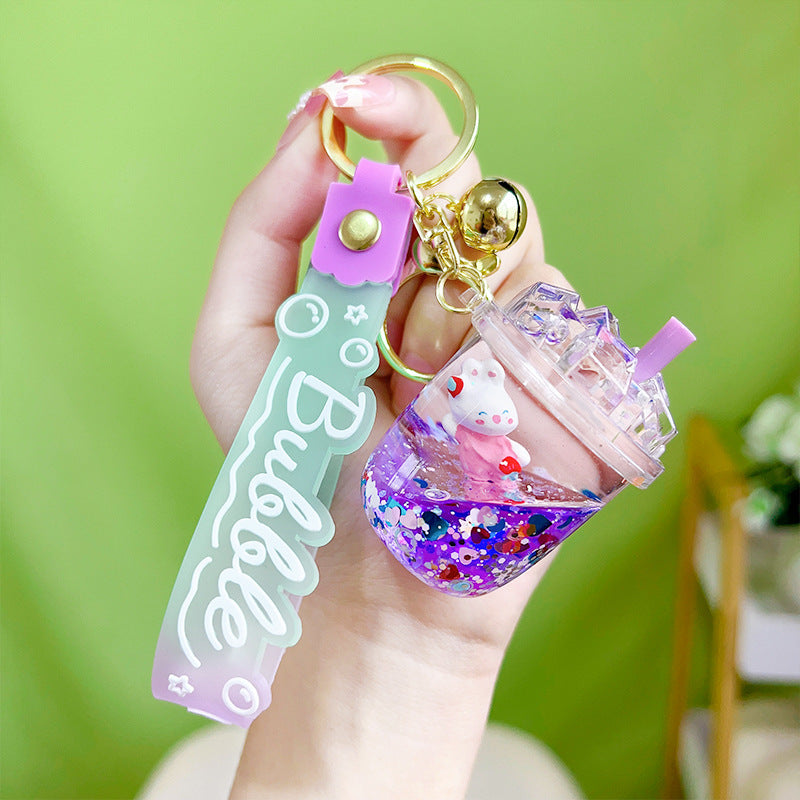 Wholesale Acrylic Oil Rabbit Iceberg Cup Keychain